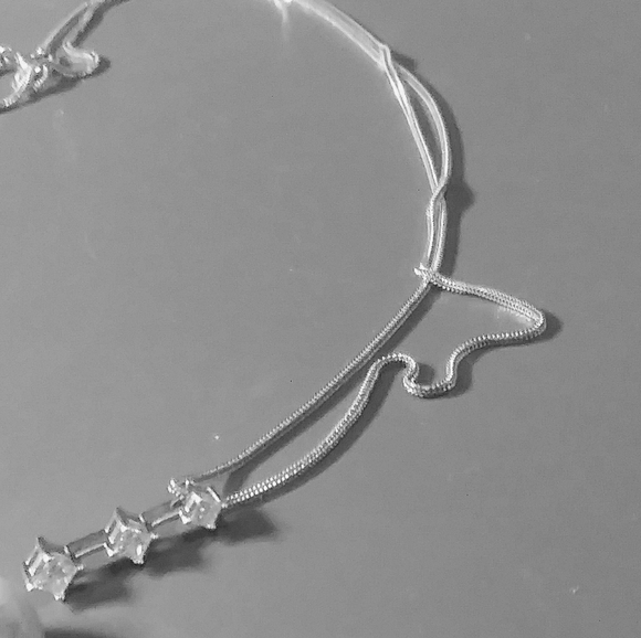 Zei 14 k 3 diamond necklace - Picture 1 of 3